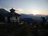 
I walked above our camp in Sheka (1350m) to watch the sunrise over a Hindu Shrine.

